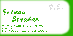 vilmos struhar business card